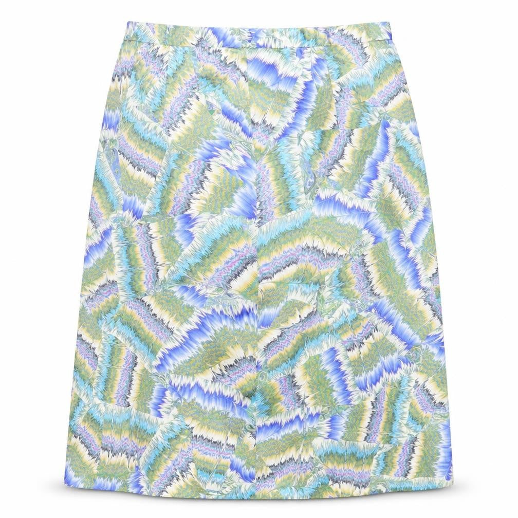 Preworn Womens Blue  Polyester Flare Skirt Size 31 in