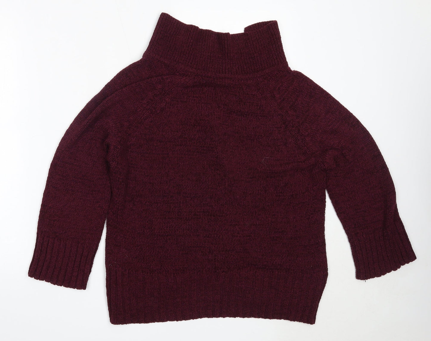BHS Womens Purple Round Neck  Acrylic Cardigan Jumper Size 18
