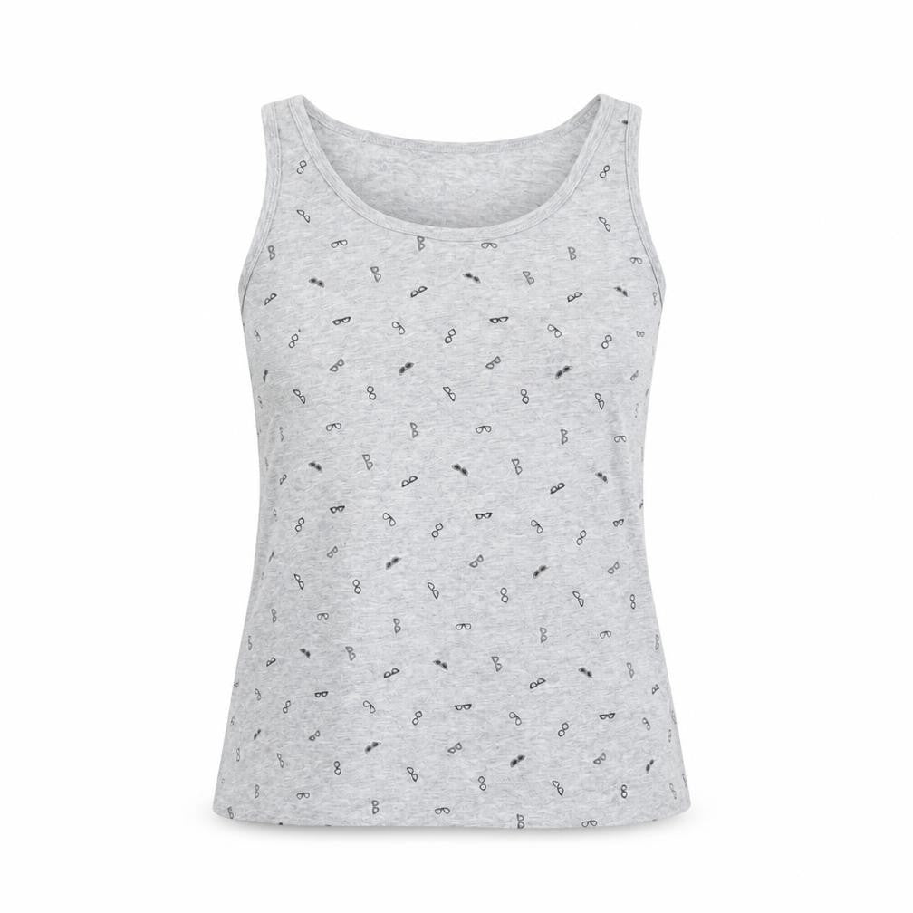 Reitmans Womens Grey  Cotton Basic Tank Size L Round Neck - sunglasses