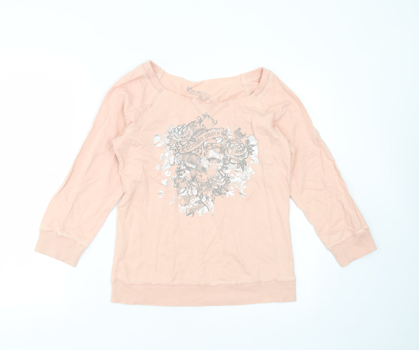 Marks and Spencer Womens Pink  Cotton Pullover Sweatshirt Size 12