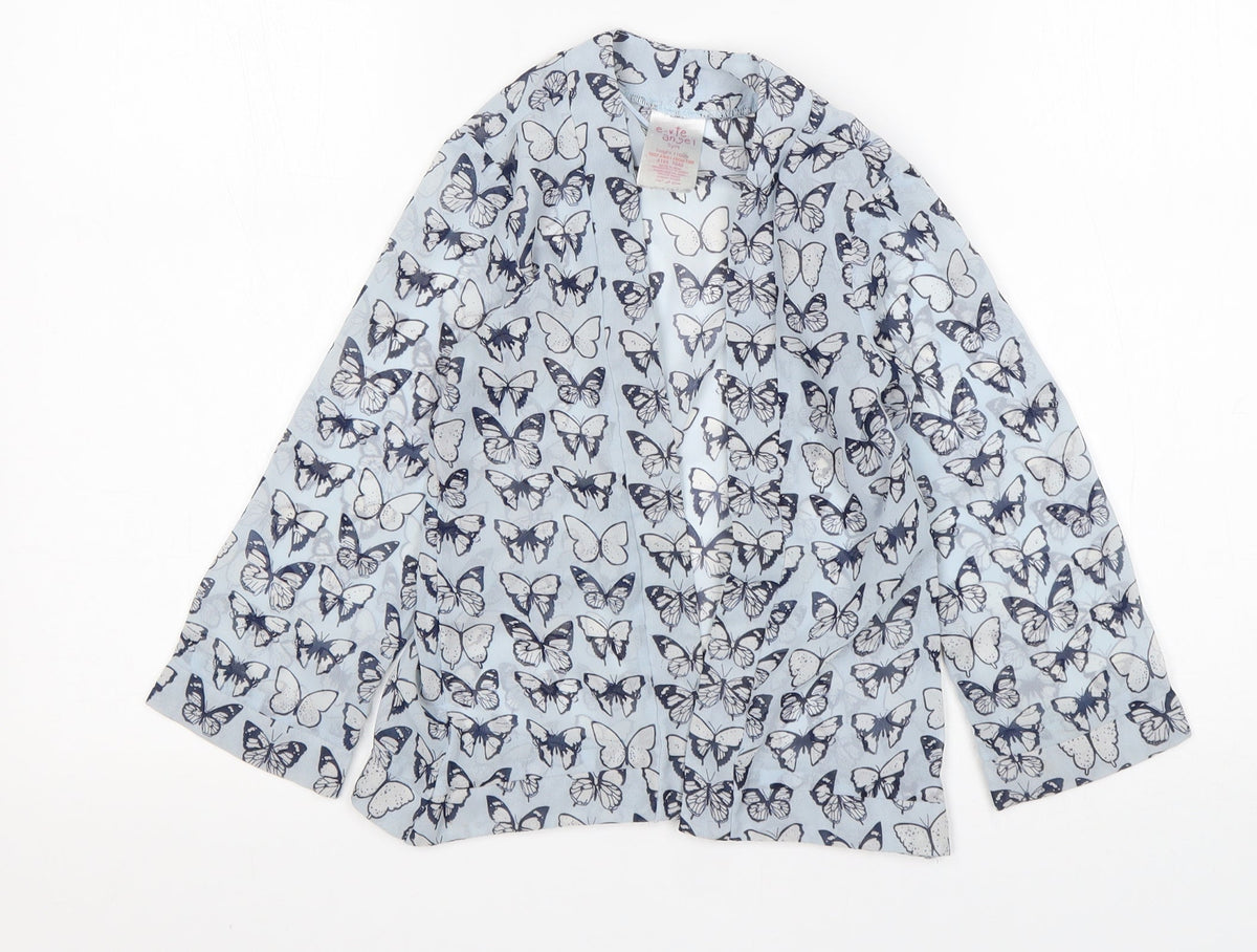 Evie Girls Multicoloured Animal Print Polyester Wrap Blouse Size 5 Years V-Neck