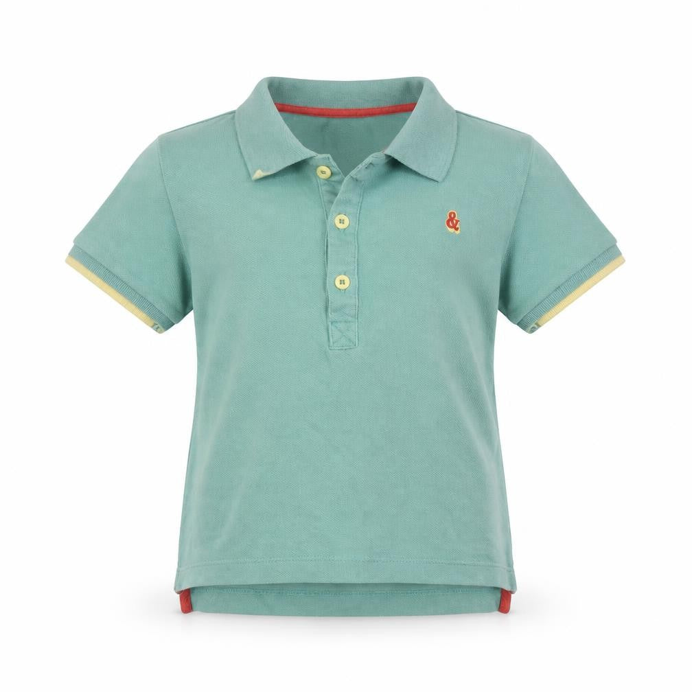 mamas & papas Boys Green  Cotton Basic Polo Size 4-5 Years Collared