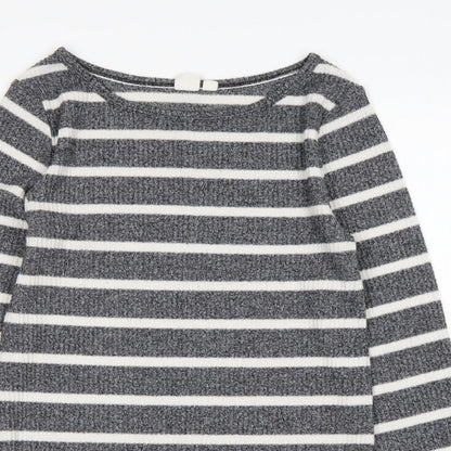 Gap Womens Multicoloured Round Neck Striped Polyester Pullover Jumper Size XS