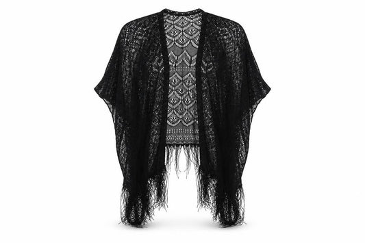 Select Womens Black V-Neck  Polyester Cardigan Jumper Size M