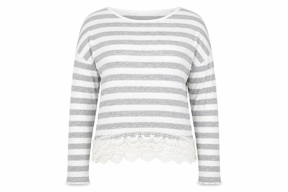 Preworn Womens Multicoloured Round Neck Striped Viscose Pullover Jumper Size 8