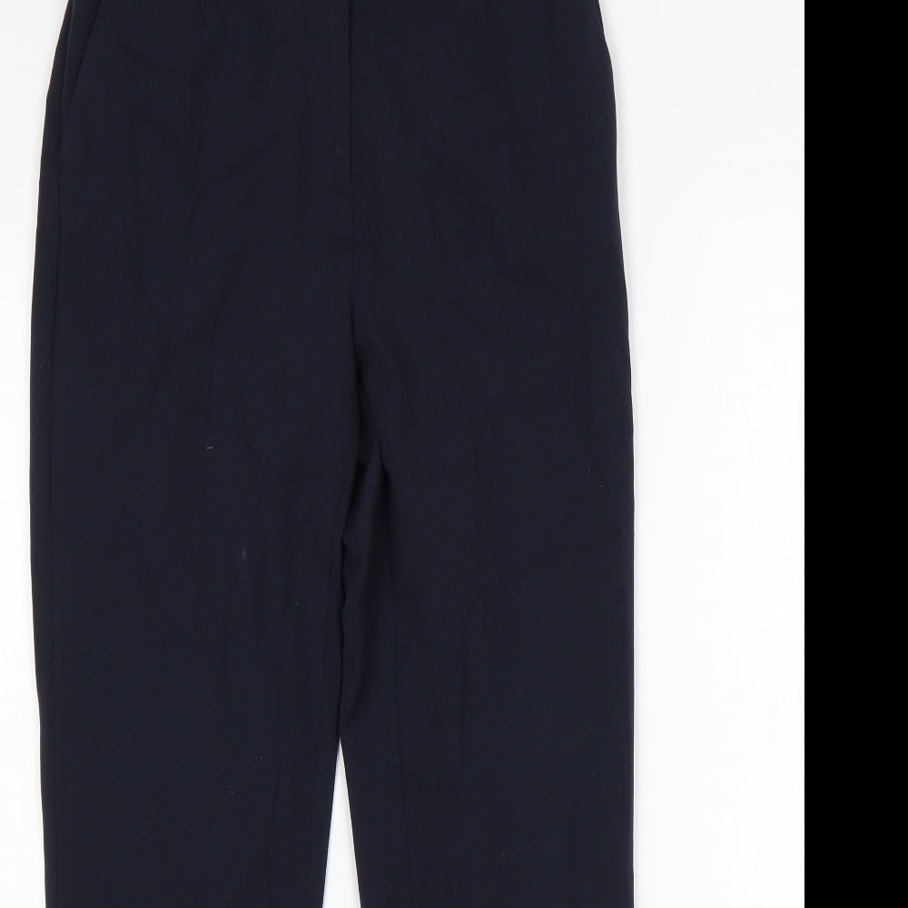 M&S Womens Blue  Polyester Trousers  Size 8 L26 in Regular