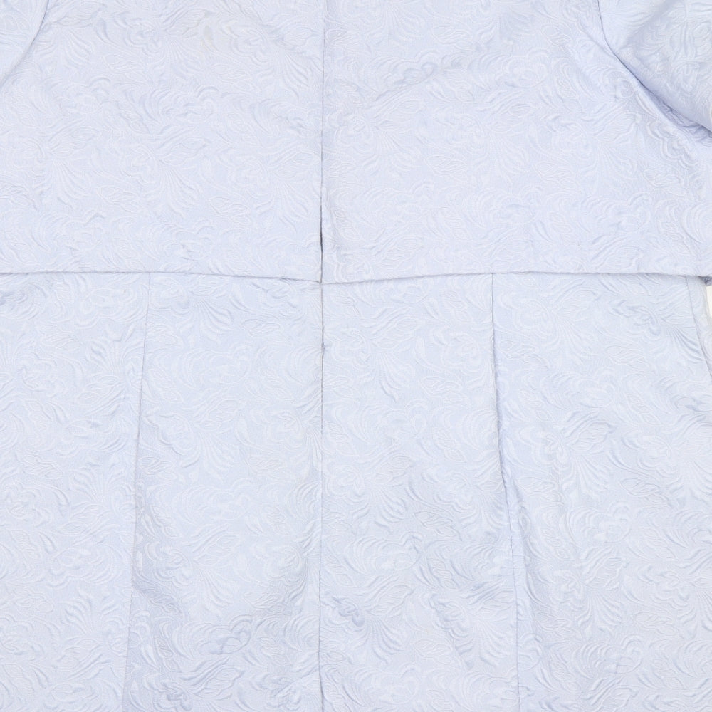 Simply Be  Womens Blue Floral Polyester A-Line  Size 16  Round Neck