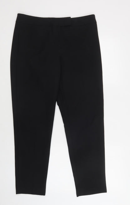 George Womens Black  Polyester Dungarees Trousers Size 12 L29 in Regular Hook & Loop