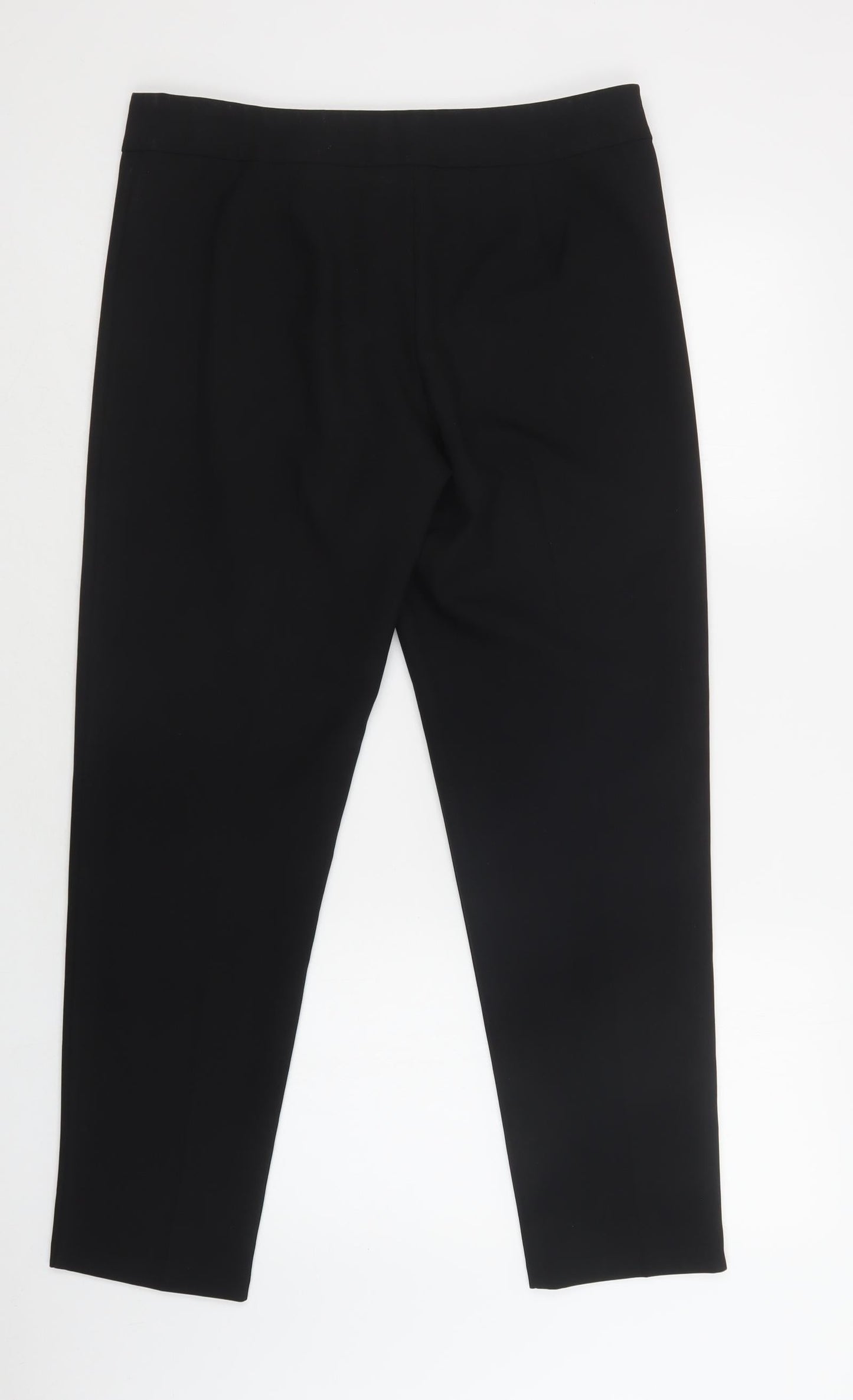George Womens Black  Polyester Dungarees Trousers Size 12 L29 in Regular Hook & Loop