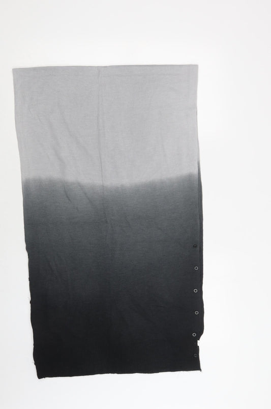 Preworn Womens Grey Batik Acrylic  Shawl/Wrap