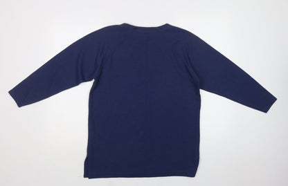Instyle Womens Blue Crew Neck  Polyester Pullover Jumper Size M