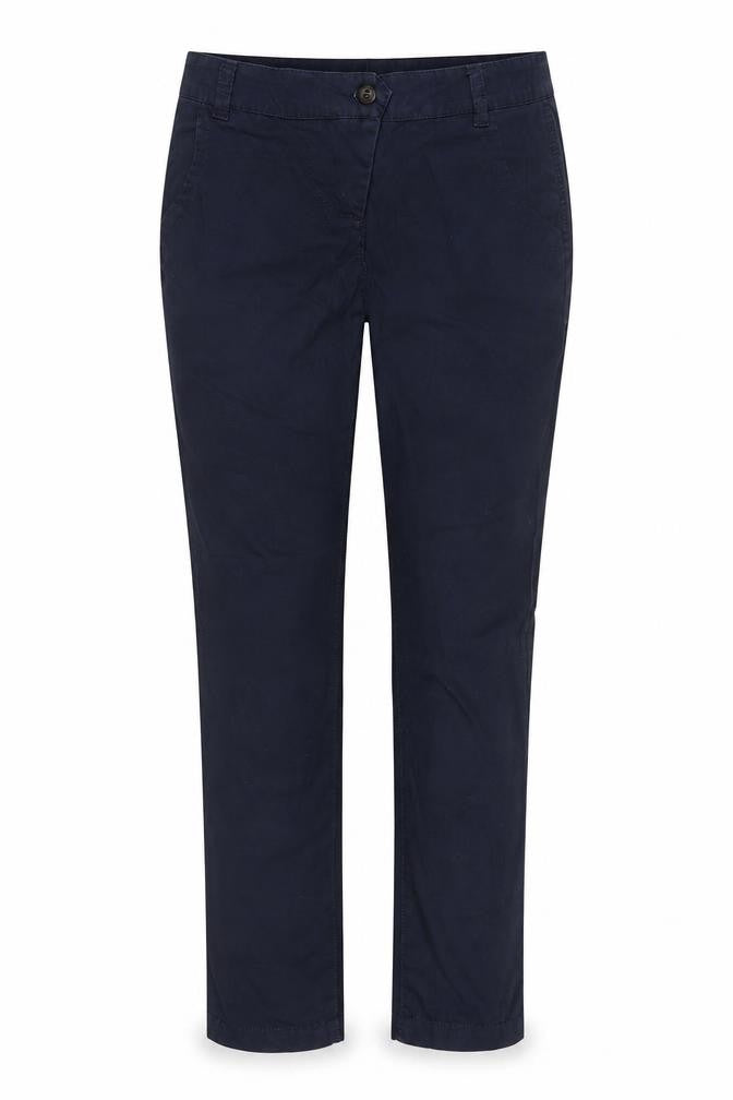 Dorothy Perkins Womens Blue  Cotton Chino Trousers Size 6 L30 in Regular Zip