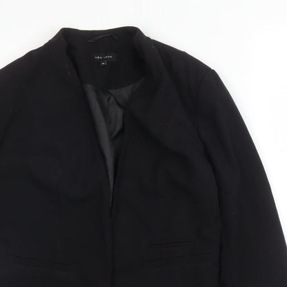 New Look Womens Black  Polyester Jacket Blazer Size 10