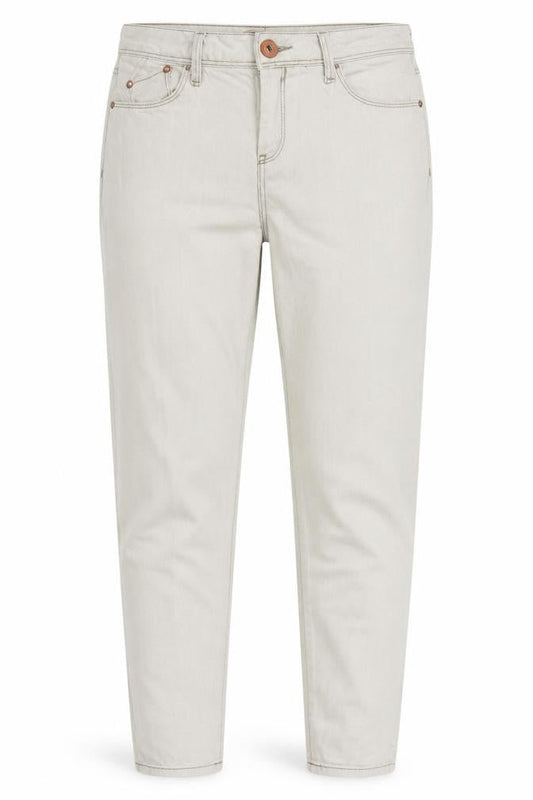 River Island Womens Beige  Cotton Tapered Jeans Size 10 L30 in Regular Zip