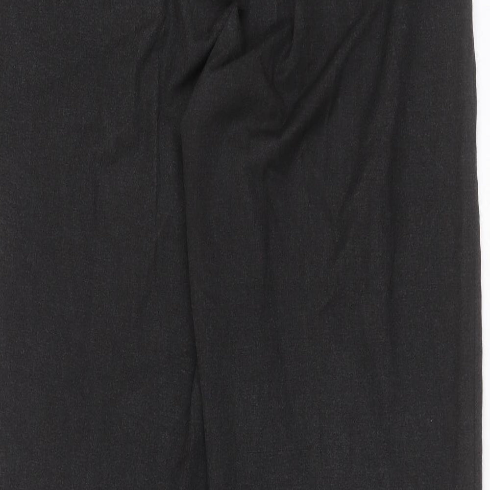 Marks and Spencer Womens Grey  Polyester Blend Trousers  Size 36 in L30 in Regular Zip