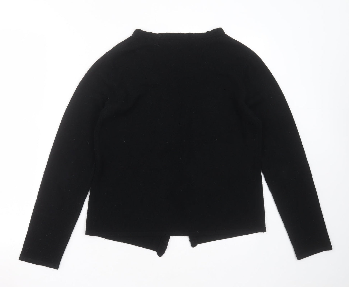Debbie Morgan Womens Black V-Neck  Acrylic Cardigan Jumper Size S