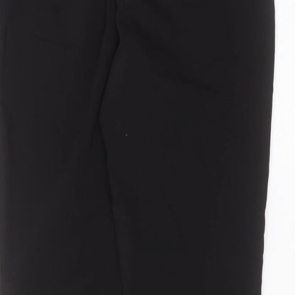 H&M Womens Black  Cotton Trousers  Size 10 L28 in Regular Zip