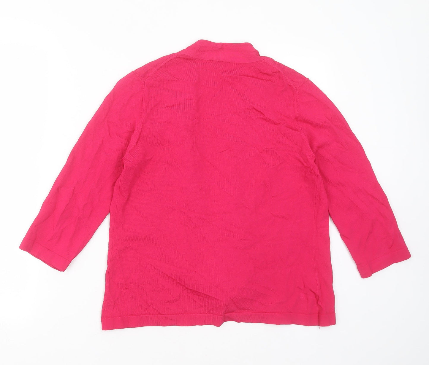 Country Casuals Womens Pink V-Neck  Viscose Cardigan Jumper Size S