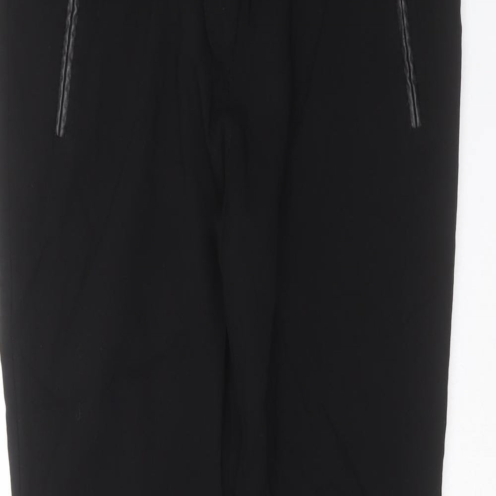 Dorothy Perkins Womens Black  Viscose Trousers  Size 14 L29 in Slim