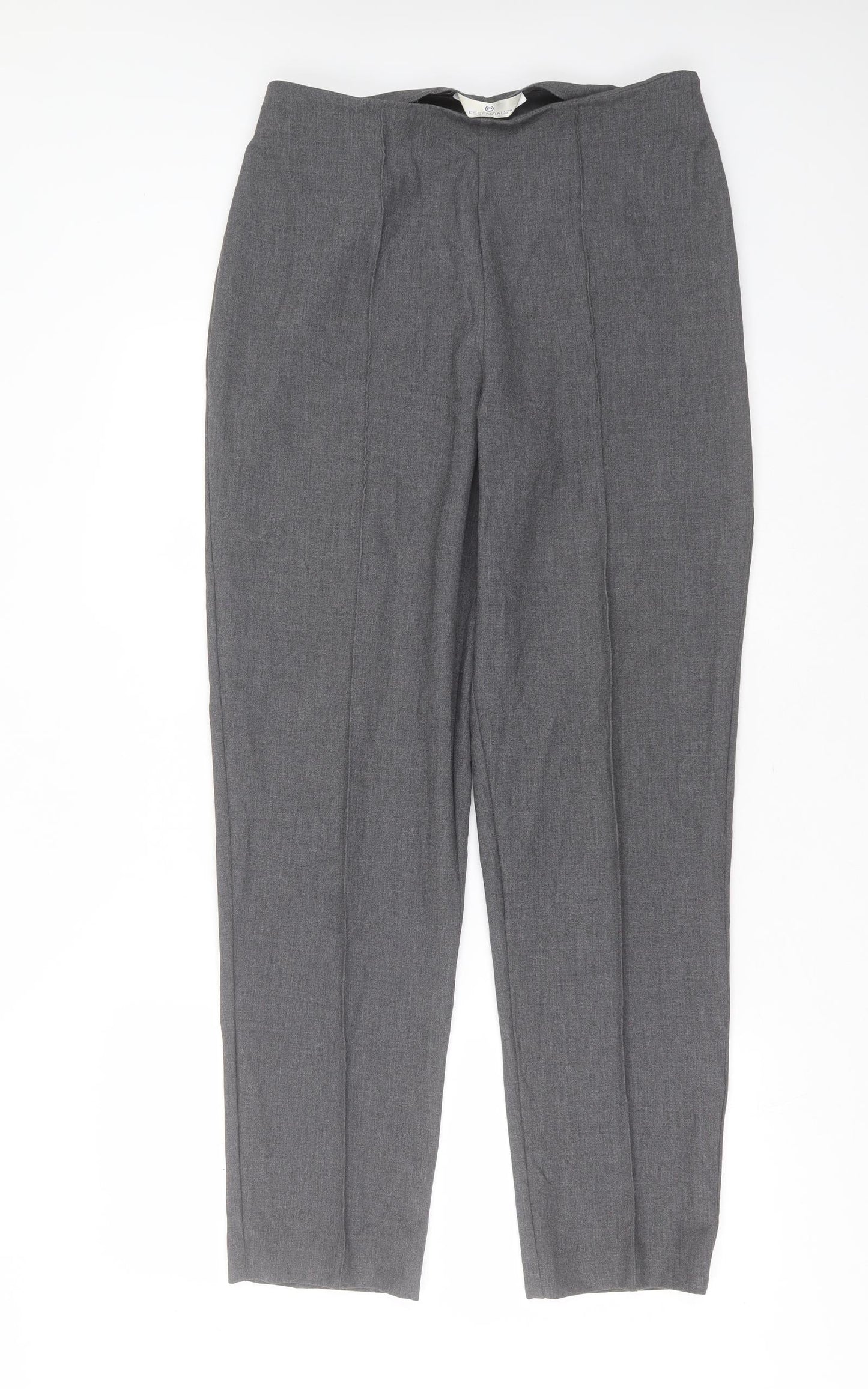Essentials Womens Grey  Polyester Trousers  Size 14 L30 in Regular