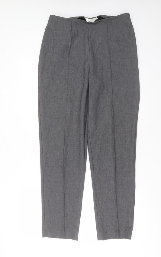 Essentials Womens Grey  Polyester Trousers  Size 14 L30 in Regular