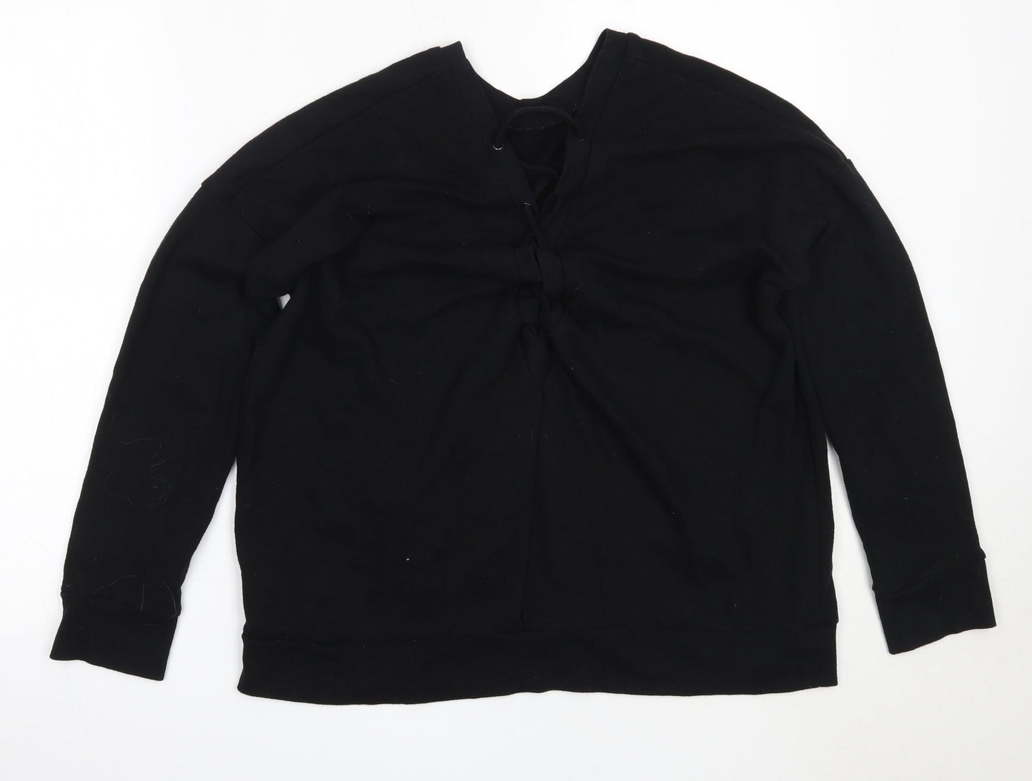 FOREVER 21 Womens Black  Cotton Pullover Sweatshirt Size M