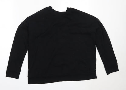 Forever 21 Womens Black  Cotton Pullover Sweatshirt Size M
