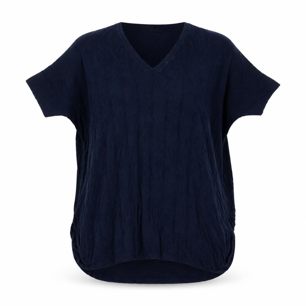TU Womens Blue V-Neck  Viscose Pullover Jumper Size 10