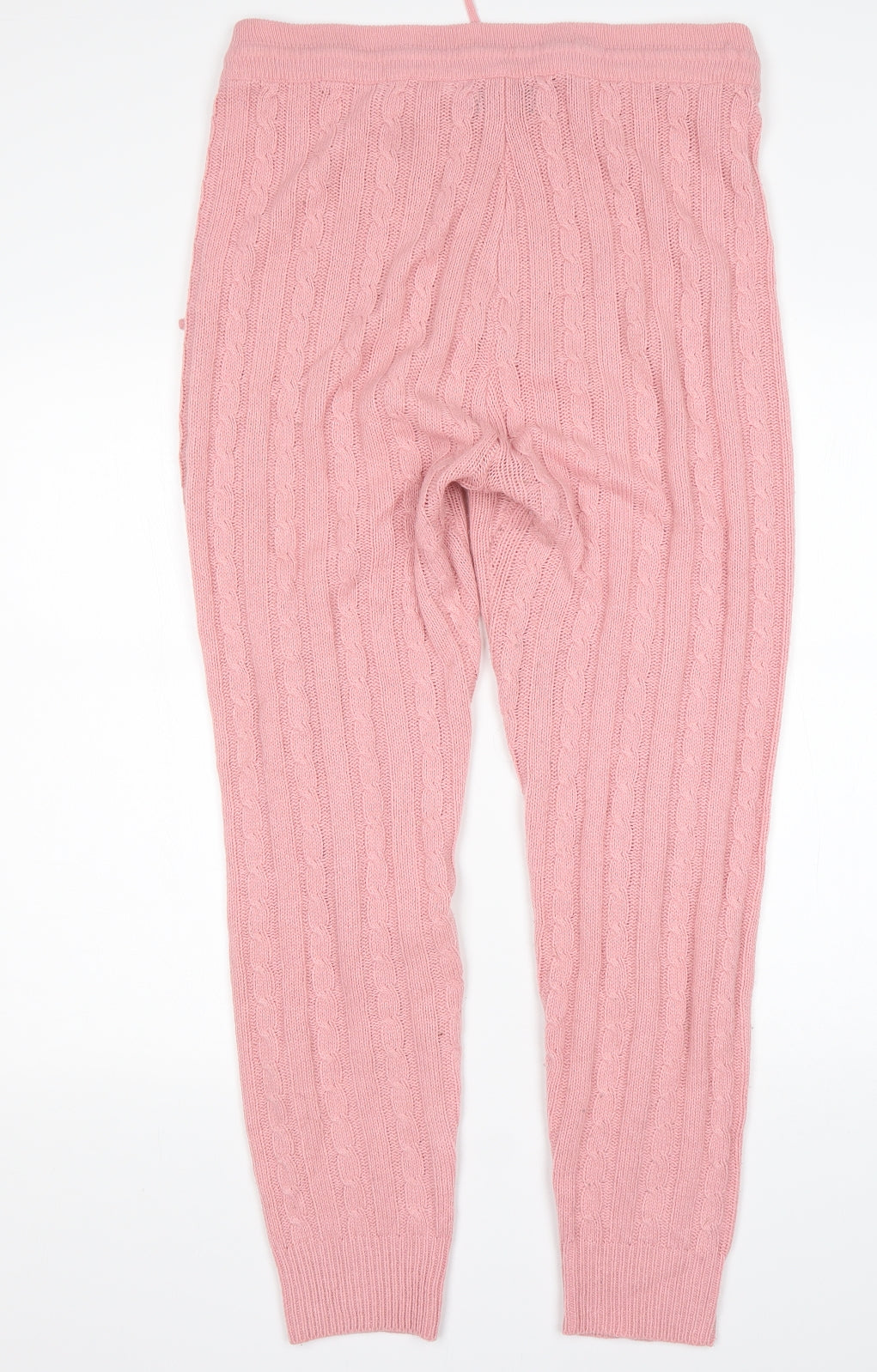 PRETTYLITTLETHING Womens Pink  Acrylic Sweatpants Trousers Size L L30 in Regular