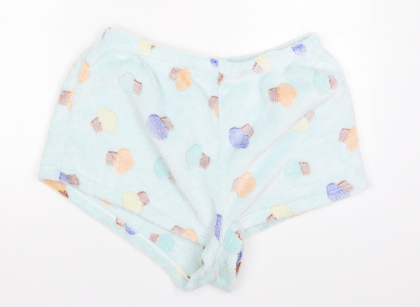 Preworn Womens Blue Spotted Cotton Mom Shorts Size 2XL  Regular  - Cupcake Print Pyjama Pants