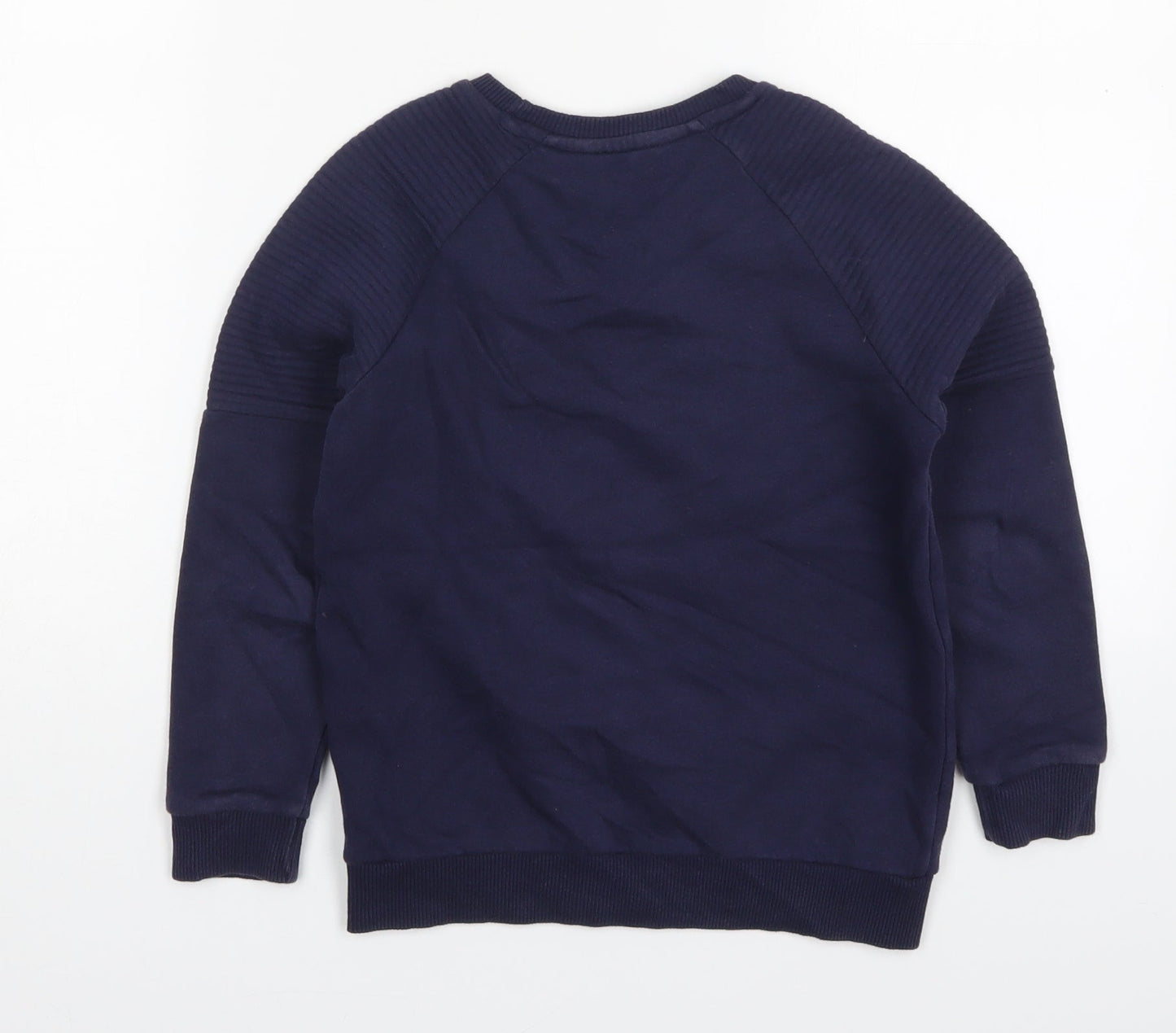 George Boys Blue  Cotton Pullover Sweatshirt Size 7-8 Years  Pullover