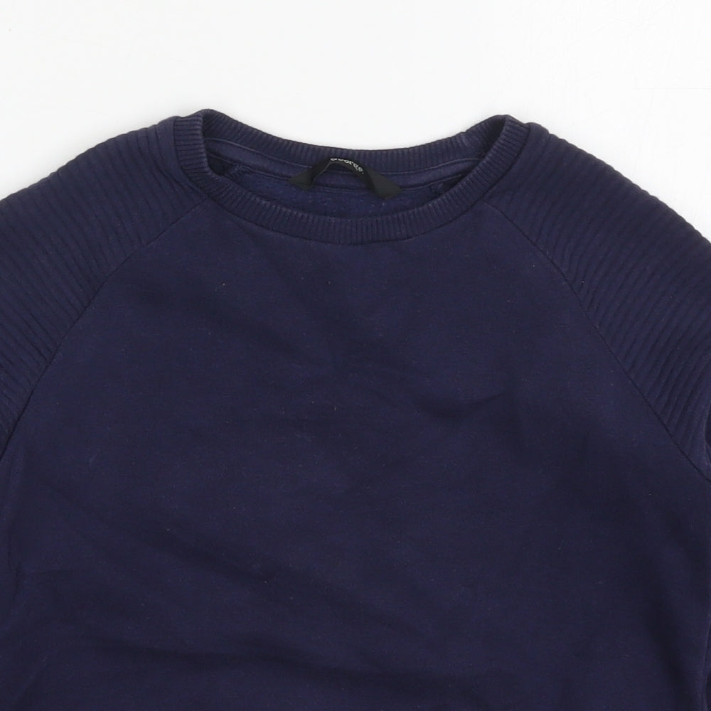 George Boys Blue  Cotton Pullover Sweatshirt Size 7-8 Years  Pullover