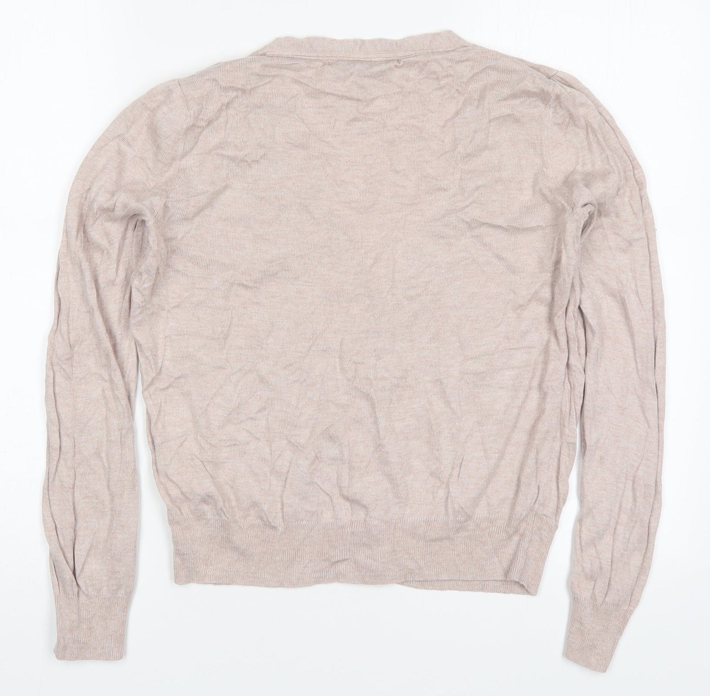 Definitions Womens Pink V-Neck  Nylon Cardigan Jumper Size 12   - Birds