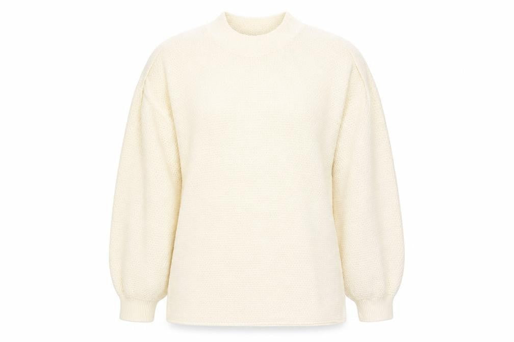 Lasula Womens Beige Round Neck  Acrylic Pullover Jumper Size 10