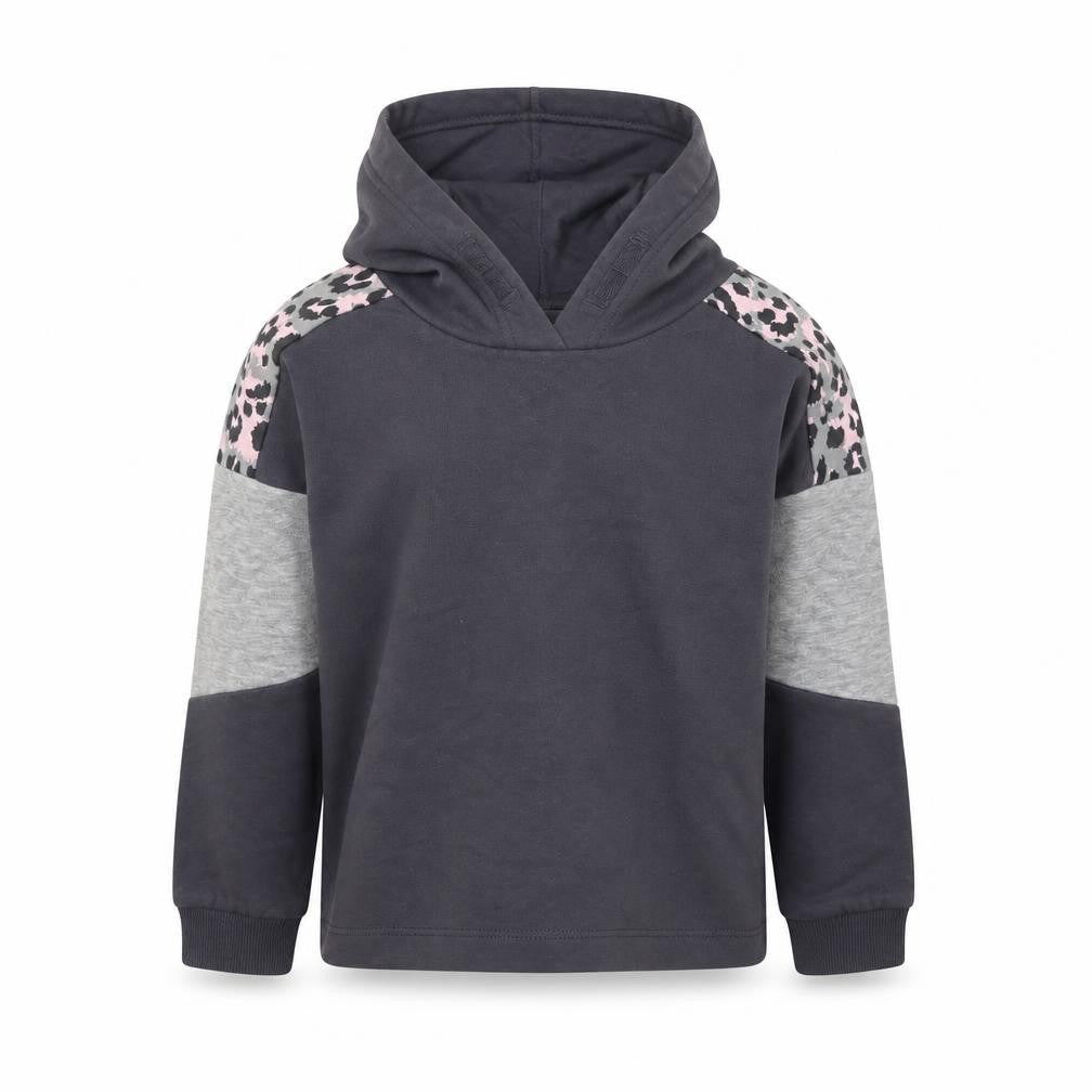 NEXT Girls Grey Animal Print Cotton Pullover Hoodie Size 7 Years  Pullover