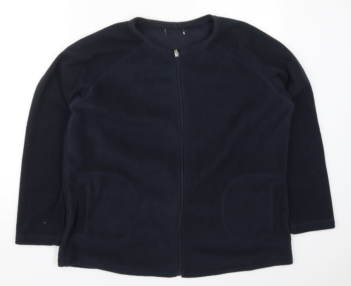 Bonmarché Womens Blue Jacket Size L Zip