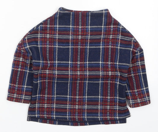 NEXT Girls Blue Check Polyester Pullover Sweatshirt Size 3 Years  Pullover - Red
