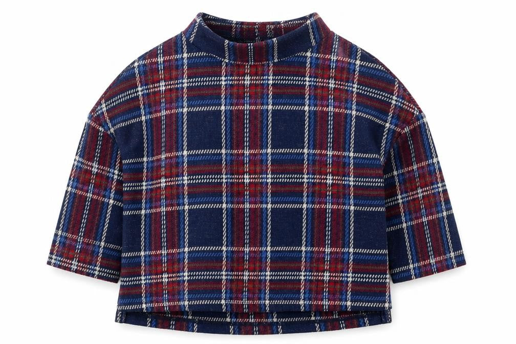 NEXT Girls Blue Check Polyester Pullover Sweatshirt Size 3 Years  Pullover - Red