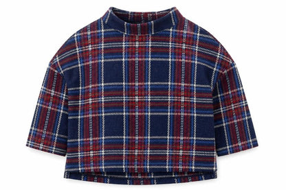 Next Girls Blue Check Polyester Pullover Sweatshirt Size 3 Years  Pullover - Red