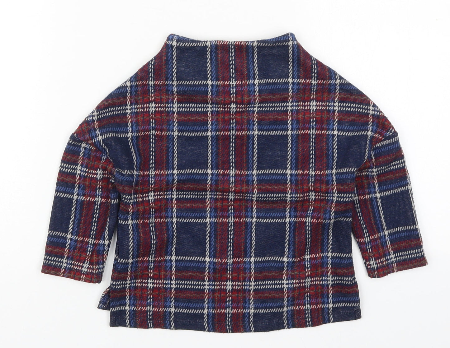 NEXT Girls Blue Check Polyester Pullover Sweatshirt Size 3 Years  Pullover - Red
