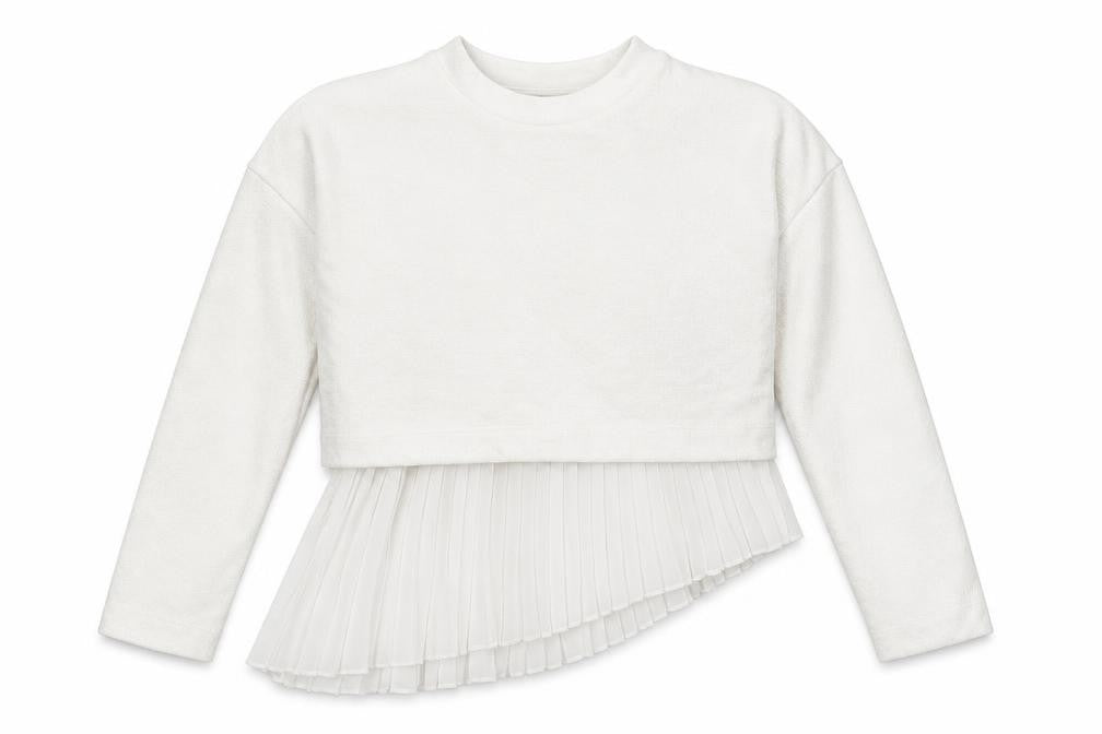 River Island Girls White Round Neck  Viscose Pullover Jumper Size 5-6 Years  Pullover