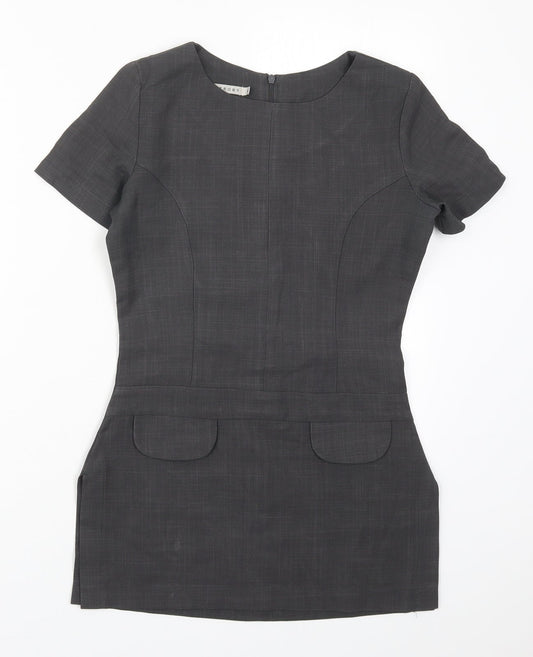 Florenceroby Womens Grey  Polyester Basic Blouse Size 6 Round Neck