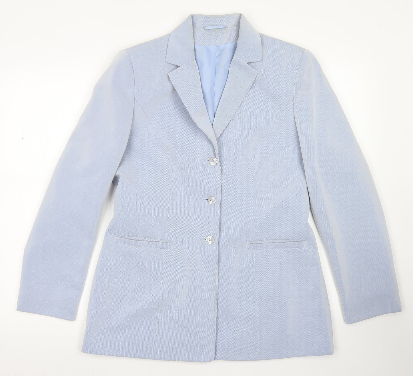 NL Collection Womens Blue  Polyester Jacket Blazer Size 14