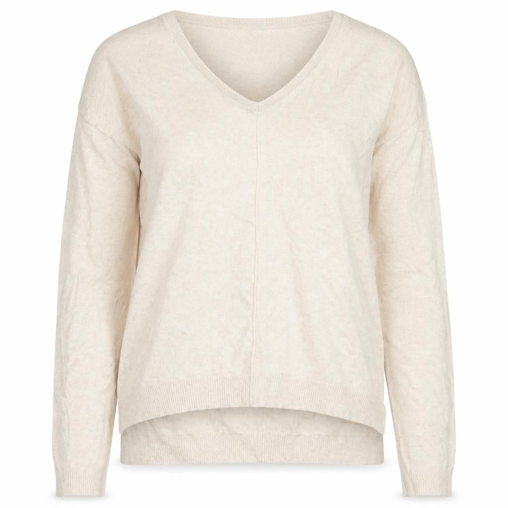 Marks & Spencer Colelction Womens Beige V-Neck  Viscose Pullover Jumper Size 12