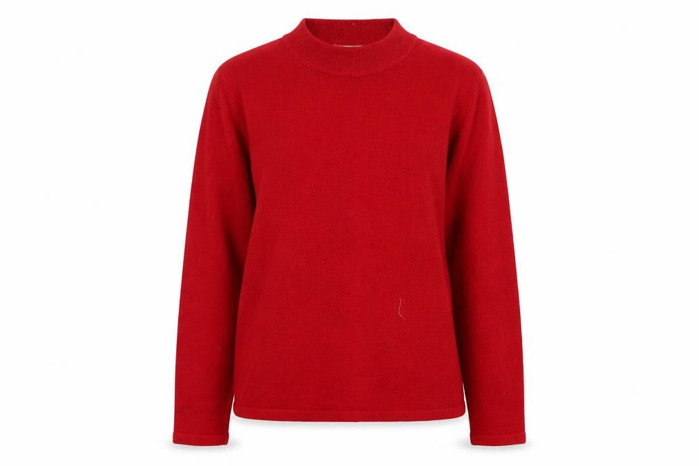 Sarah Hamilton Womens Red Crew Neck  Acrylic Pullover Jumper Size XL