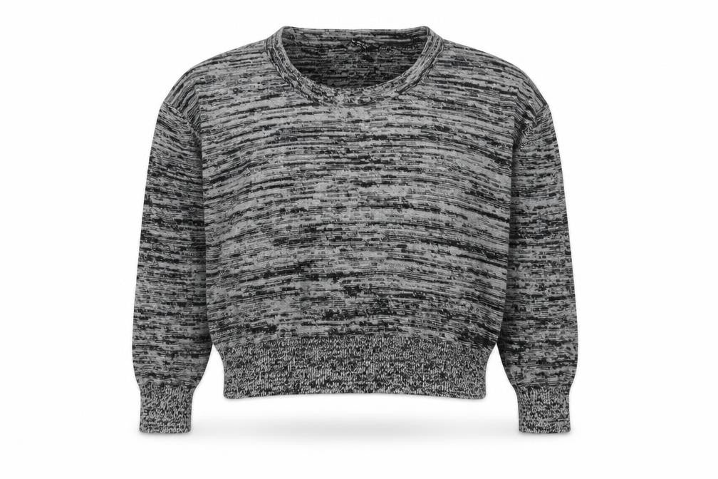 Select Womens Grey Crew Neck  Cotton Pullover Jumper Size 8   - Cropped