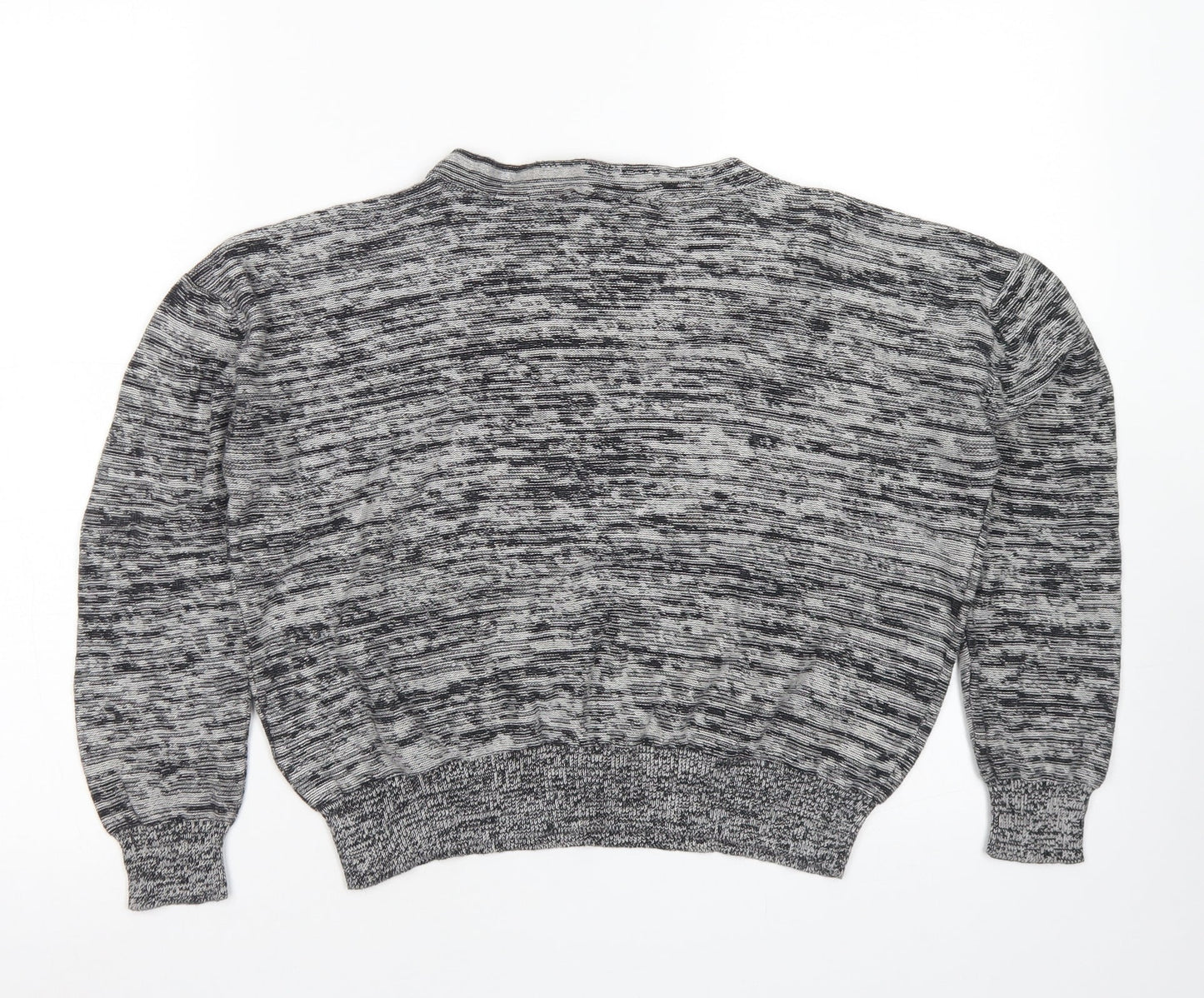 Select Womens Grey Crew Neck  Cotton Pullover Jumper Size 8   - Cropped