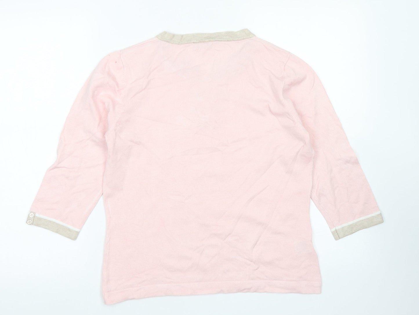 CC Womens Pink Crew Neck  Viscose Pullover Jumper Size M