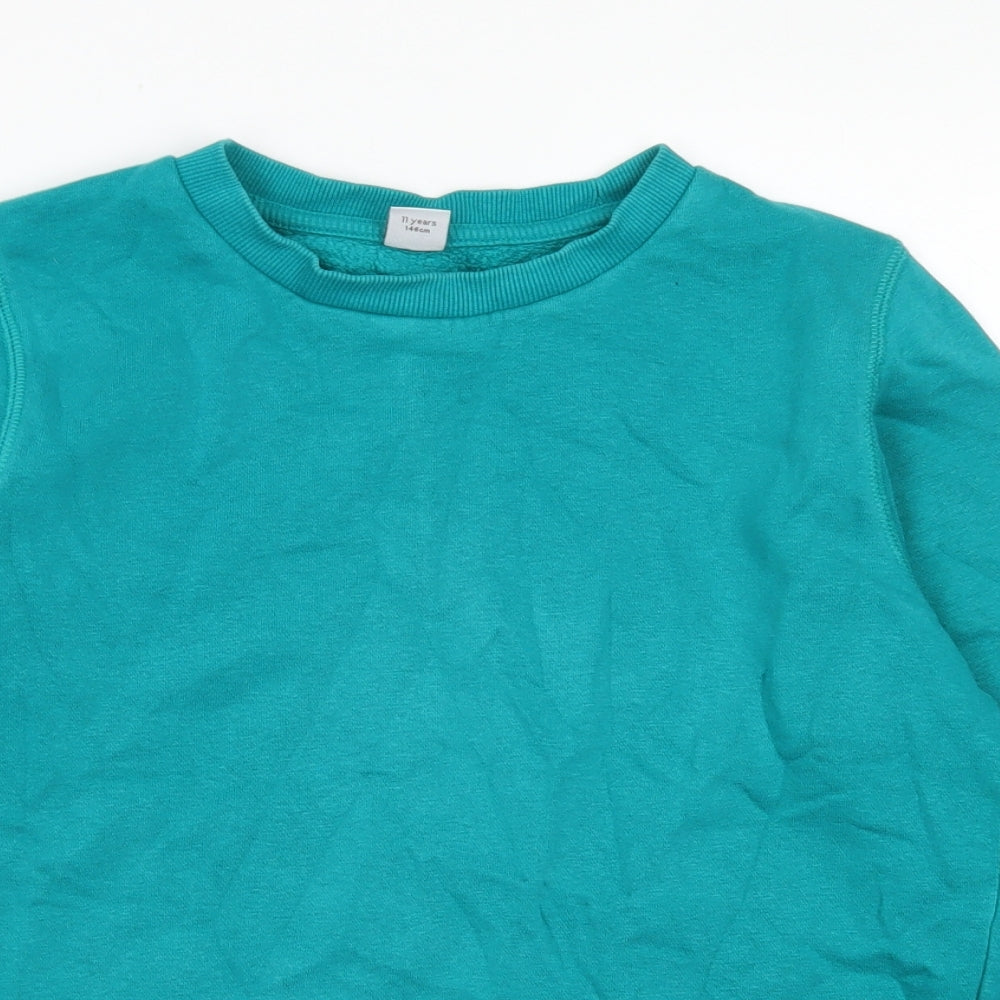 TU Boys Blue  Cotton Pullover Sweatshirt Size 11 Years