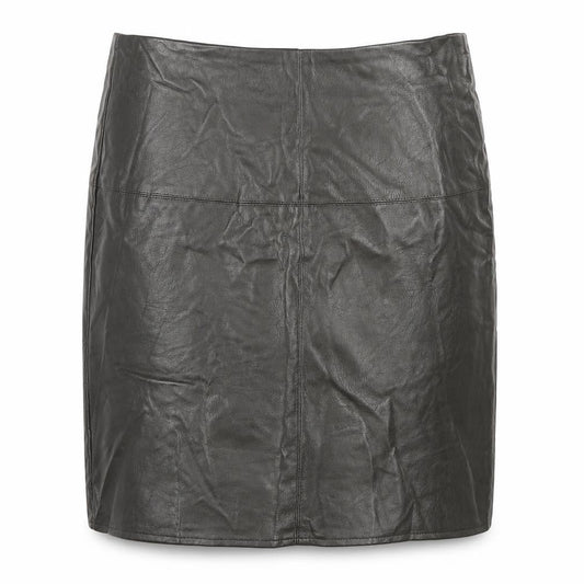 Missguided Womens Green  Polyurethane A-Line Skirt Size 8   Zip
